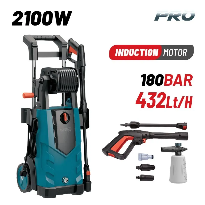Bormann idropulitrice 2100W 180 bar motore induzione 432 l/h