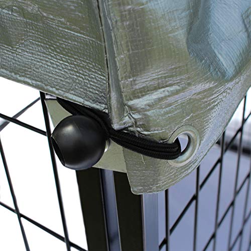 Wiltec Recinto Cani Acciaio 121x121x137cm con Tetto