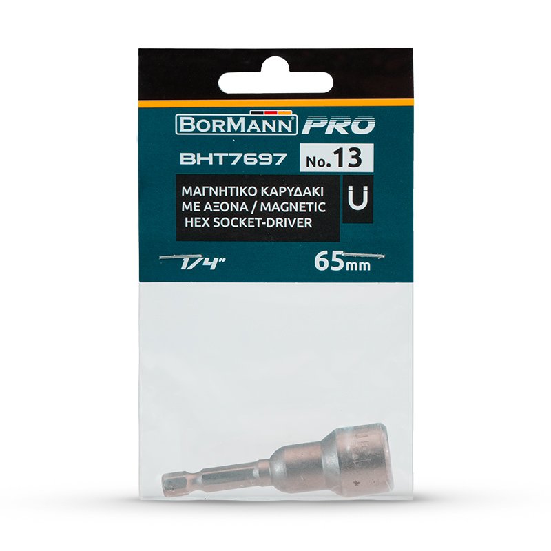 Bormann Inserto Esagonale Magnetico 13 mm 65 mm