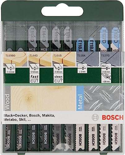 Bosch Set 10 Lame Seghetto Wood Metal Codolo T