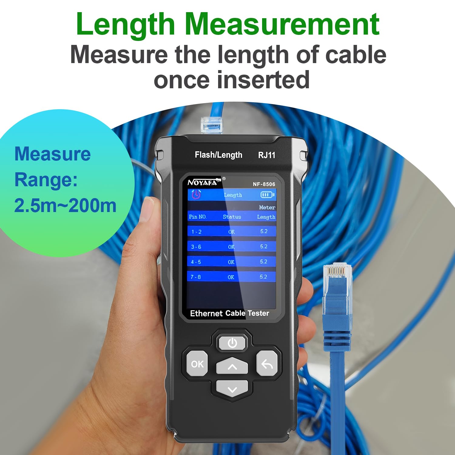 Tilswall Tester Cavi Rete LAN RJ45 Scanner IP PoE