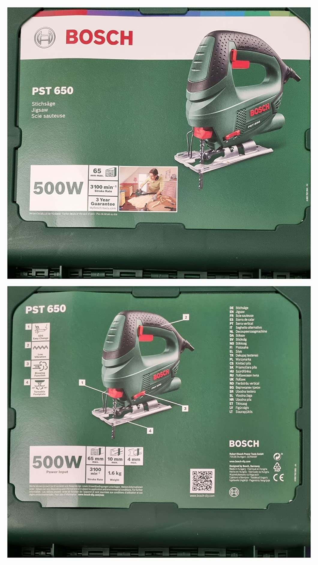 Bosch PST 650 Seghetto Alternativo 500W in Valigetta