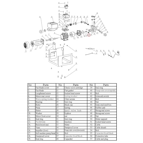 Wiltec 24x11x4 guarnizione pompa diesel 2 pezzi