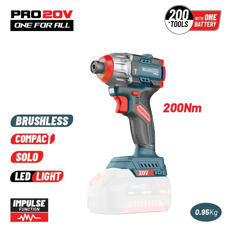 Bormann Pro BBP5410 Avvitatore a Impulsi 20V Solo 200Nm