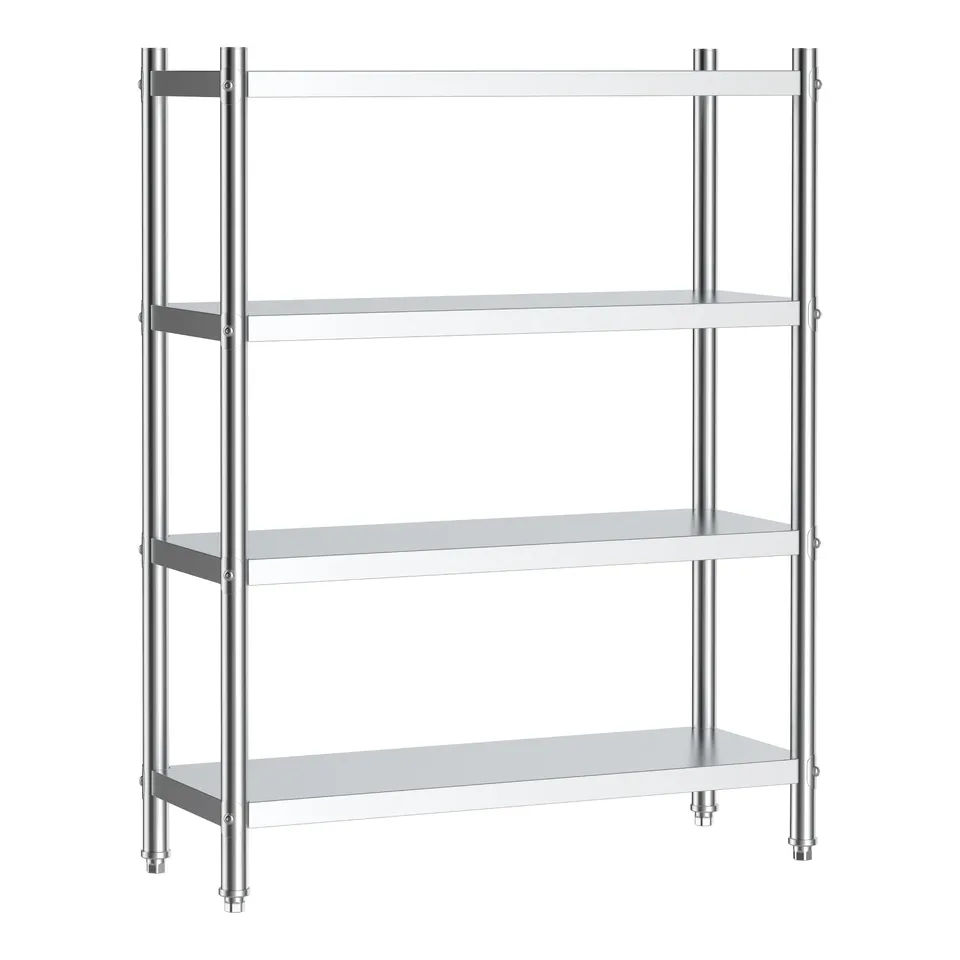 Wiltec Scaffale Acciaio Inox 120x50x155cm 4 Ripiani 150kg