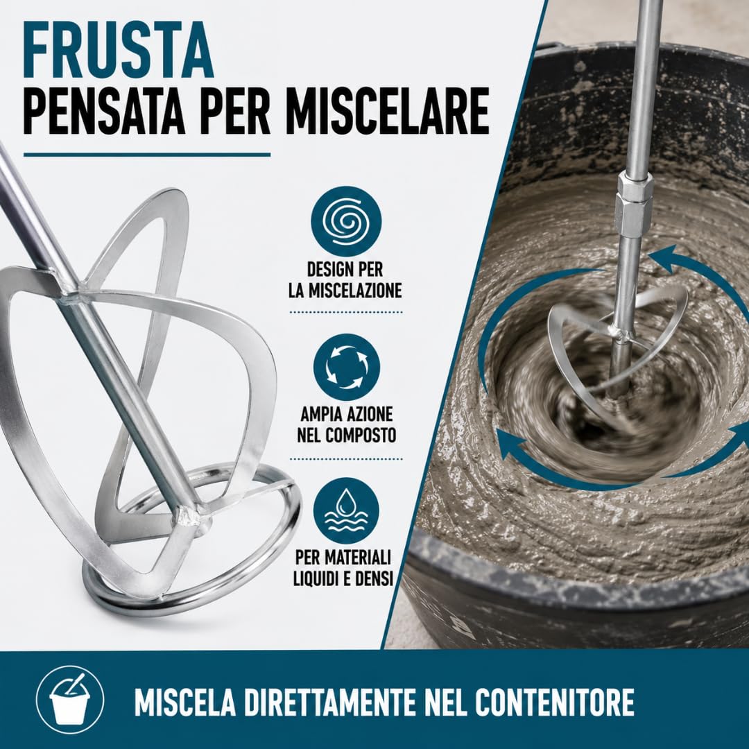 De Rosa Shop Miscelatore Malta Cemento 2600W 6 Velocità