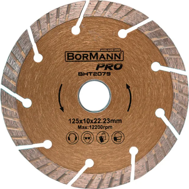 Bormann Disco Diamantato Turbo 125x22,2mm Taglio Sottile