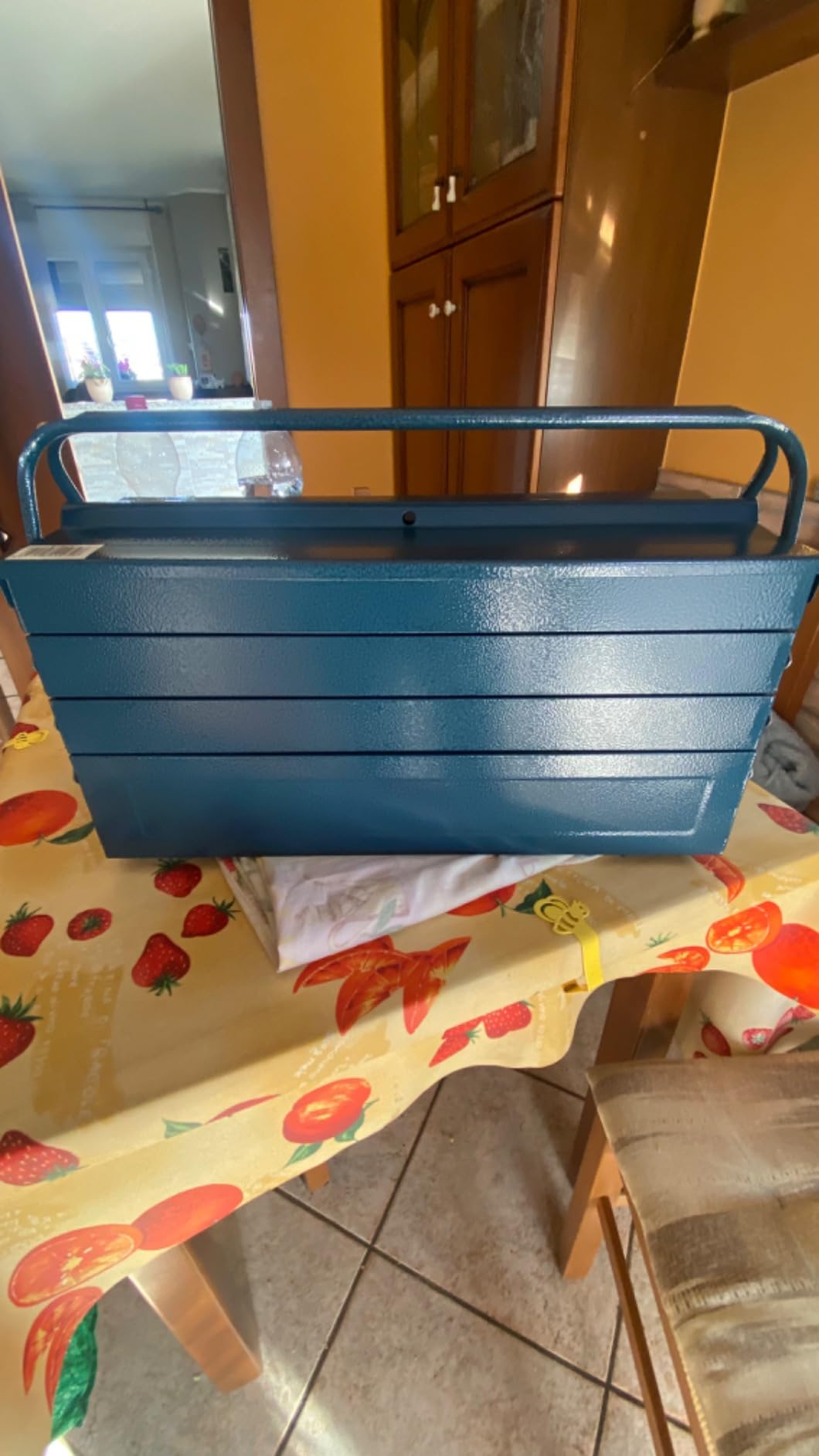 Wiltec cassetta portautensili acciaio 530x200x250 7 scomparti XXL