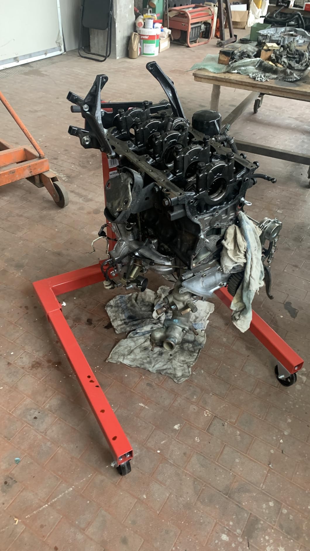 Wiltec Cavalletto per Motore 570 kg Acciaio