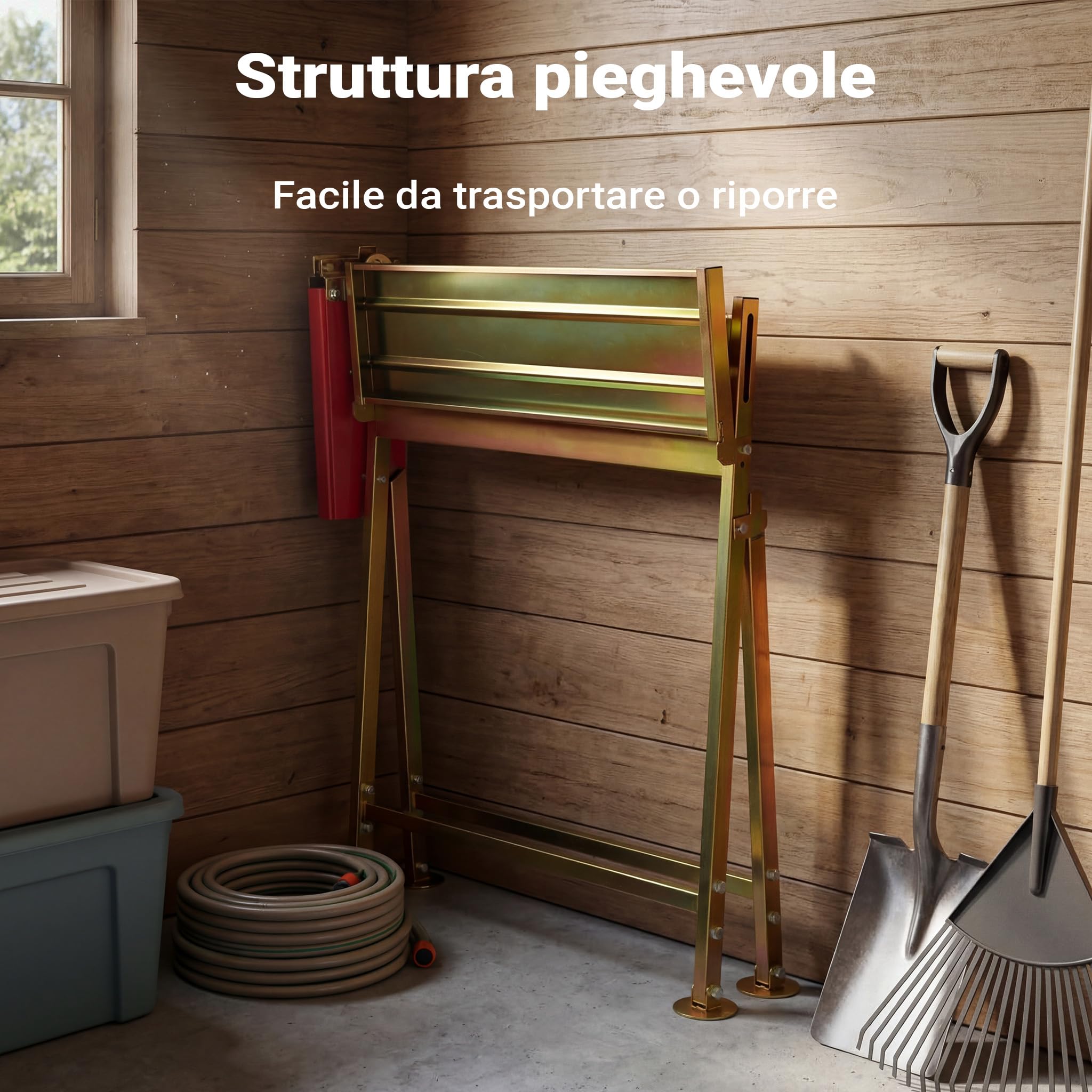 Wiltec Cavalletto Taglialegna Motosega Pieghevole 88x71x96cm