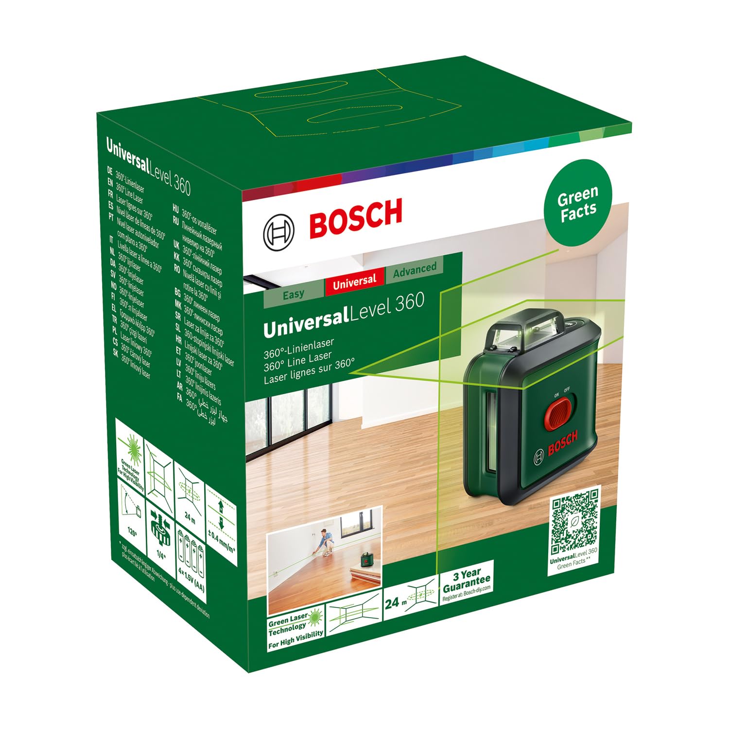 Bosch UniversalLevel 360 livella laser linee verde 360°
