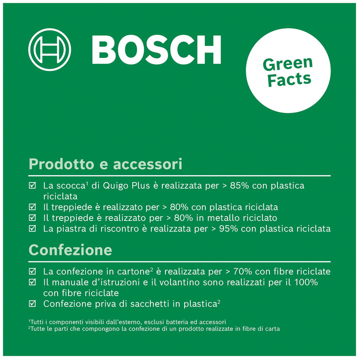 Bosch Quigo Plus Livella Laser a Croce con Treppiede
