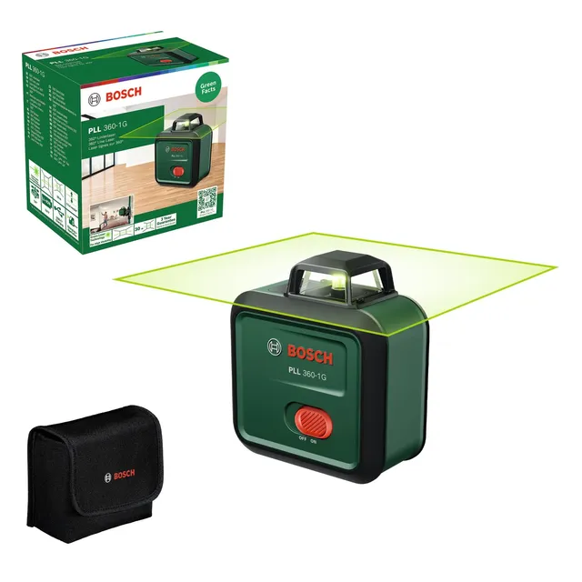 Bosch PLL 360-1G livella laser verde 360° batteria USB-C