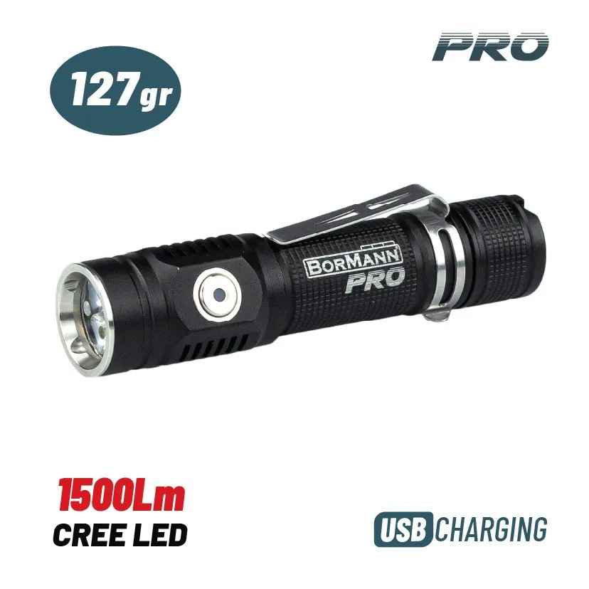 Bormann Pro Torcia Ricaricabile LED 1500 Lumen Magnetica
