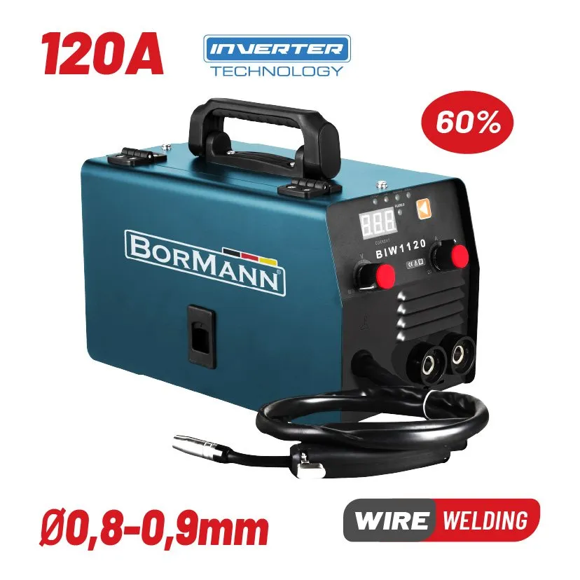 Bormann MIG/MMA 120A Saldatrice Inverter No Gas 230V