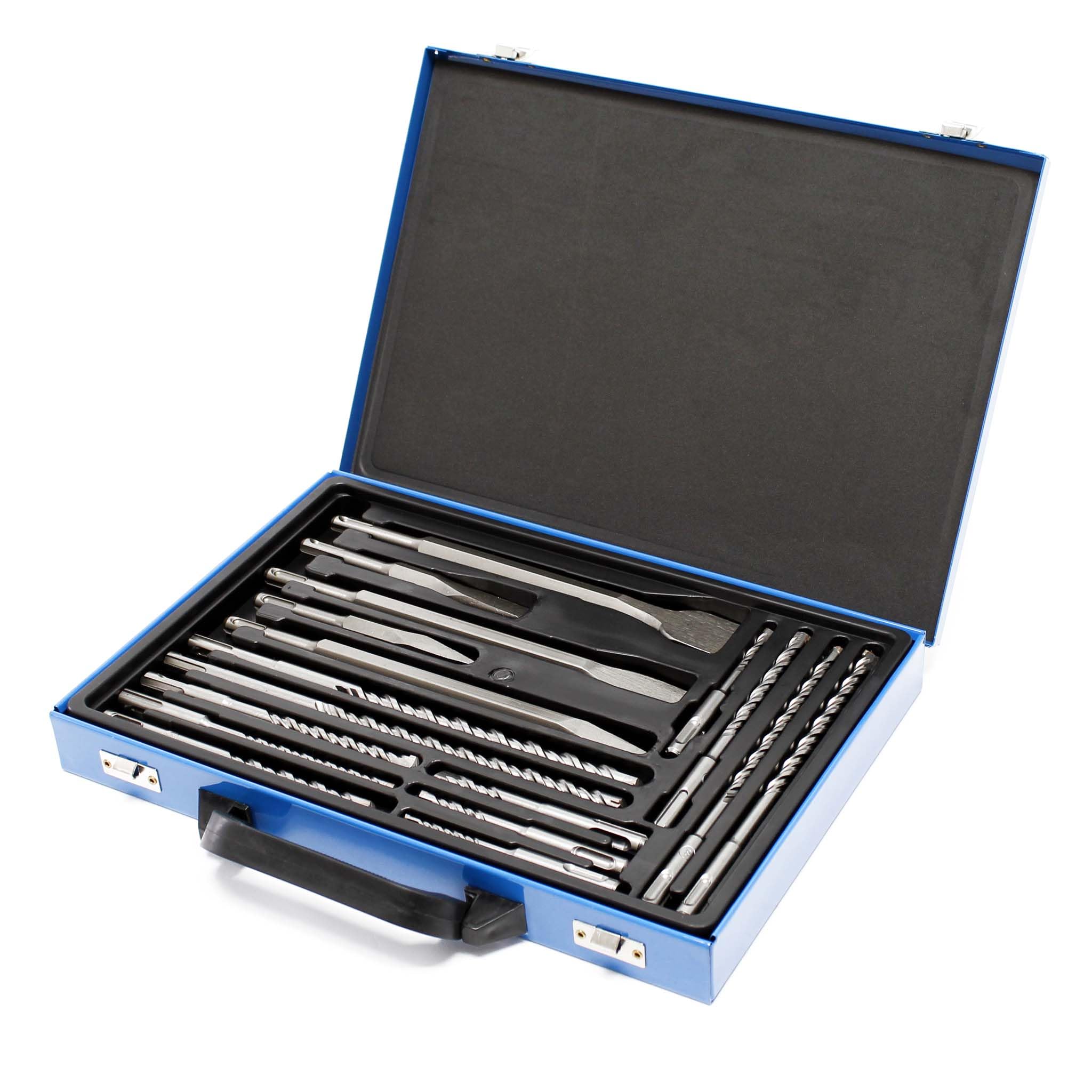 XPOtool Set Punte Scalpelli SDS-Plus 17 Pezzi Valigetta