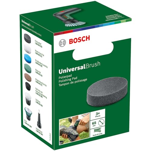 Bosch UniversalBrush Tampone Lucidatura 65 mm 3 Pezzi