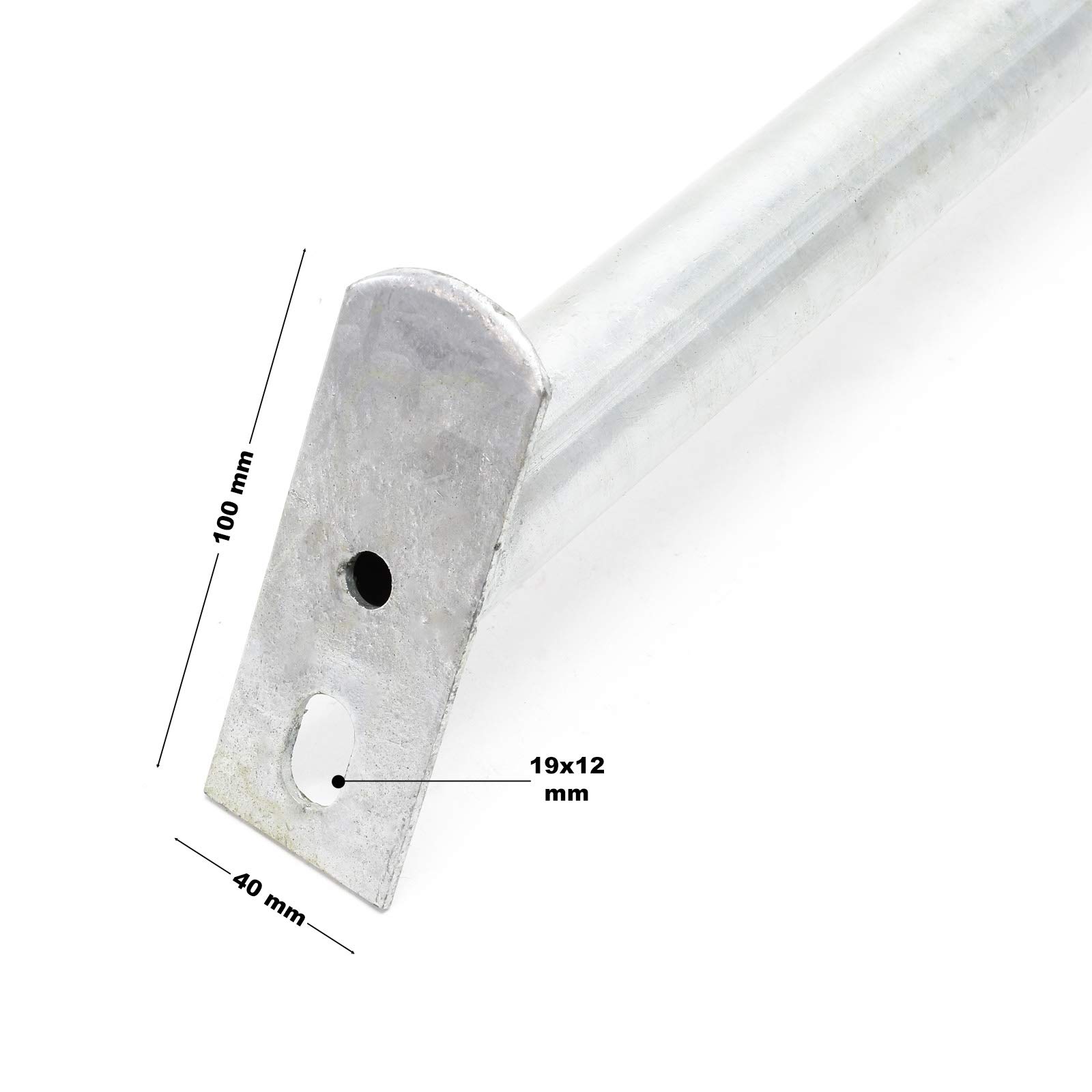Wiltec Staffa Fissaggio Recinzione Acciaio Zincato 65 cm