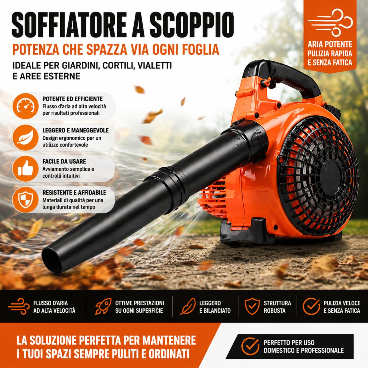 De Rosa Shop 25CC soffiatore a scoppio 1500W