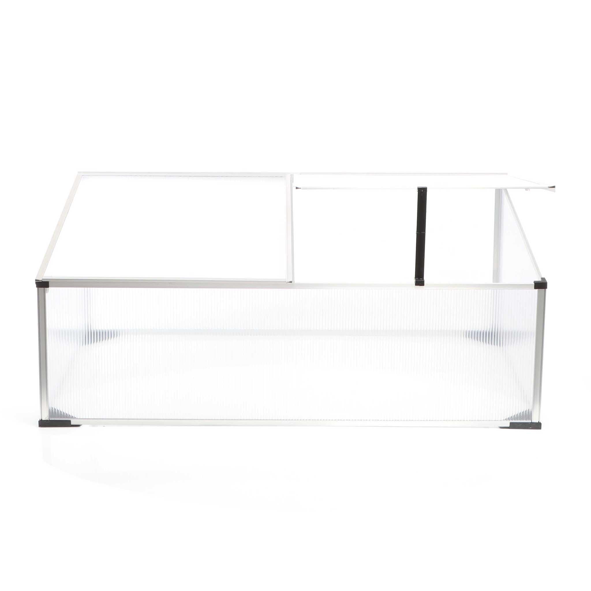 Wiltec mini serra policarbonato 100x60x40 cm 2 ante