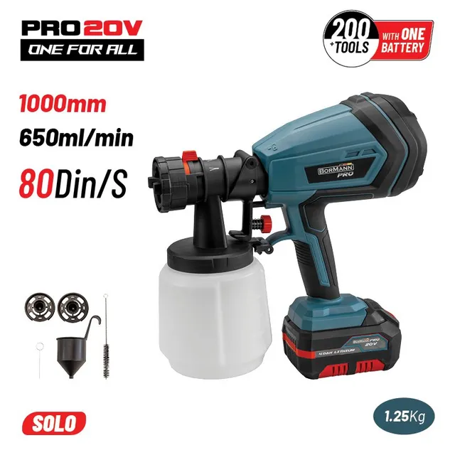 Bormann Pistola a Spruzzo HVLP 20V Solo Senza Batteria