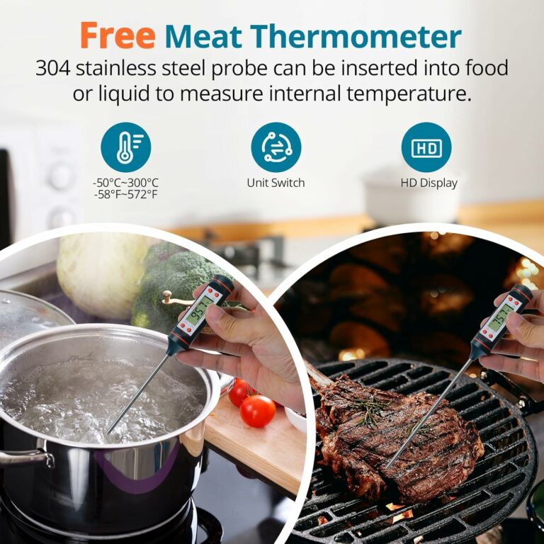 Tilswall Termometro Infrarossi -50~600°C Sonda Carne