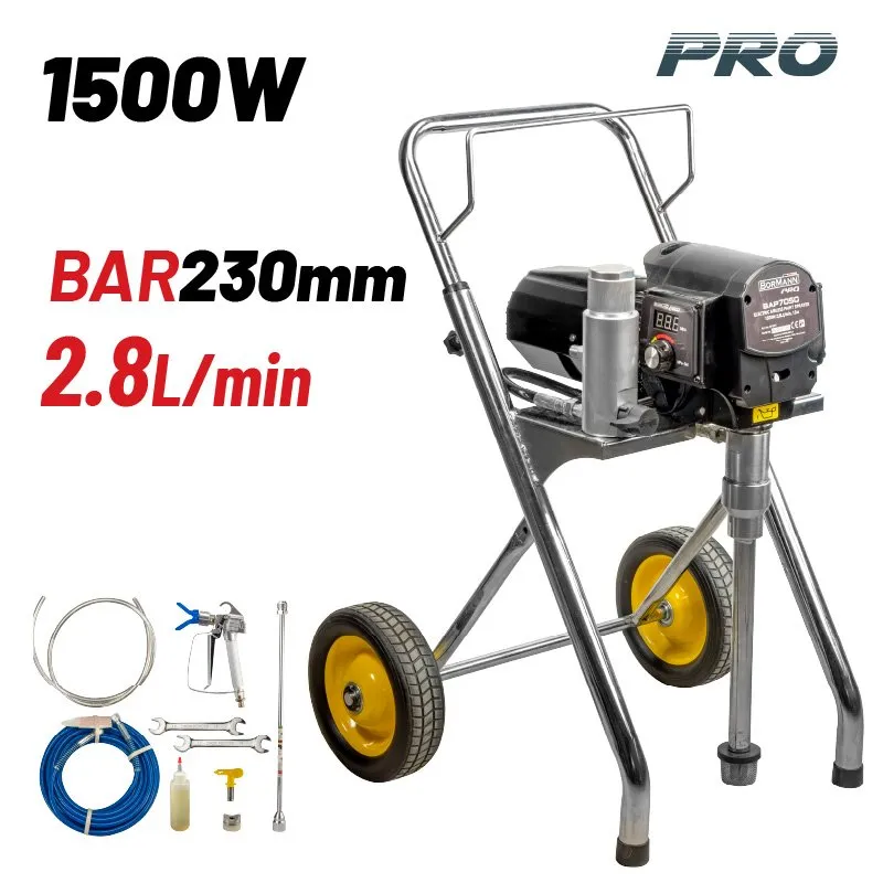 Bormann Verniciatore Airless 1500W 2,8 L/min Tubo 15m