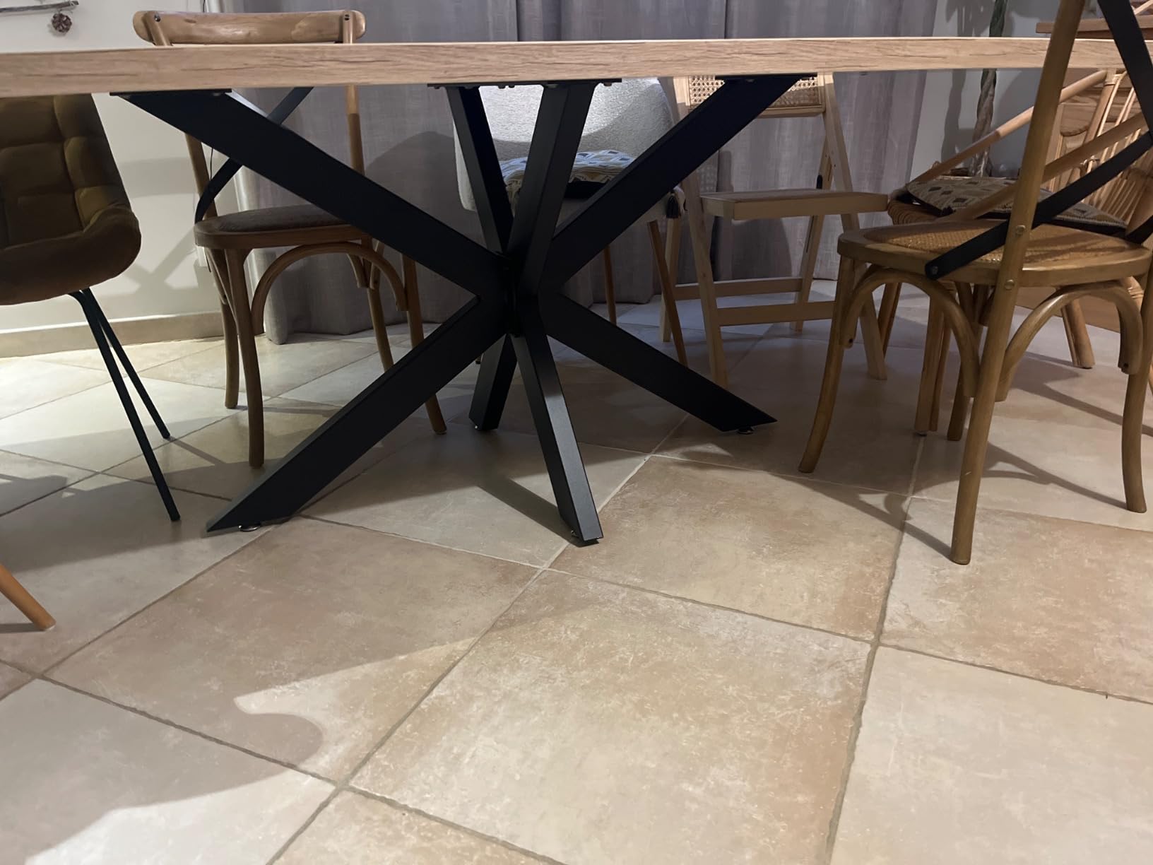 Wiltec XPOtool Telaio Tavolo a Ragno 120 cm Nero 200 kg