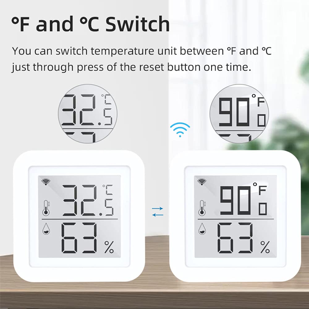 Weytoll Termometro Igrometro digitale WiFi Alexa calendario