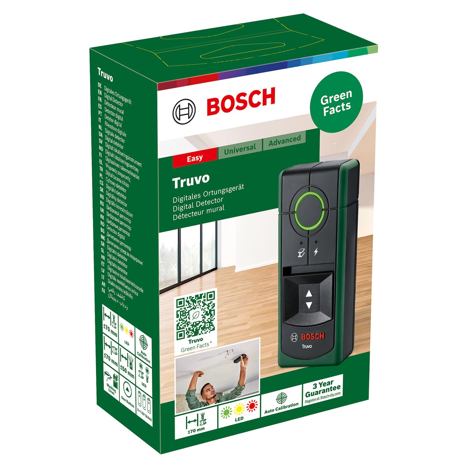 Bosch Truvo II Rilevatore Digitale Cavi e Metalli 70 mm