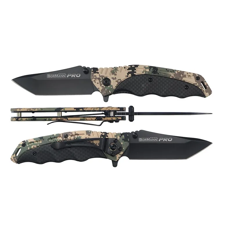 Bormann Coltello Pieghevole Tanto 194 mm Lama Nera