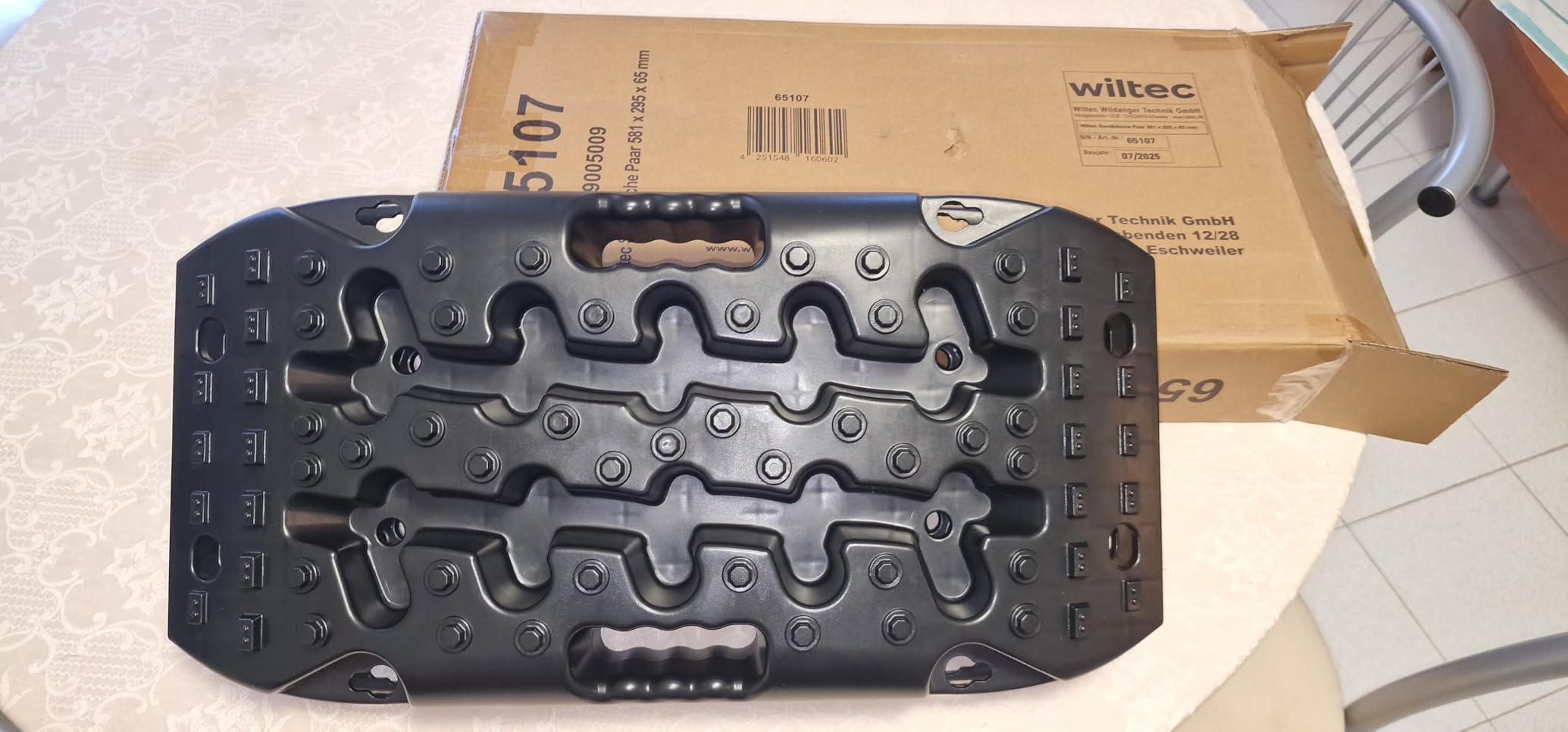 Wiltec piastre sabbia 150x45 cm alluminio 2 pezzi