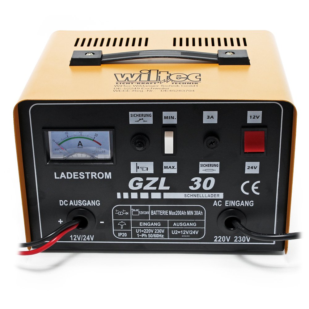 Wiltec WBL-GZL30 Caricabatterie 12V-24V 200Ah