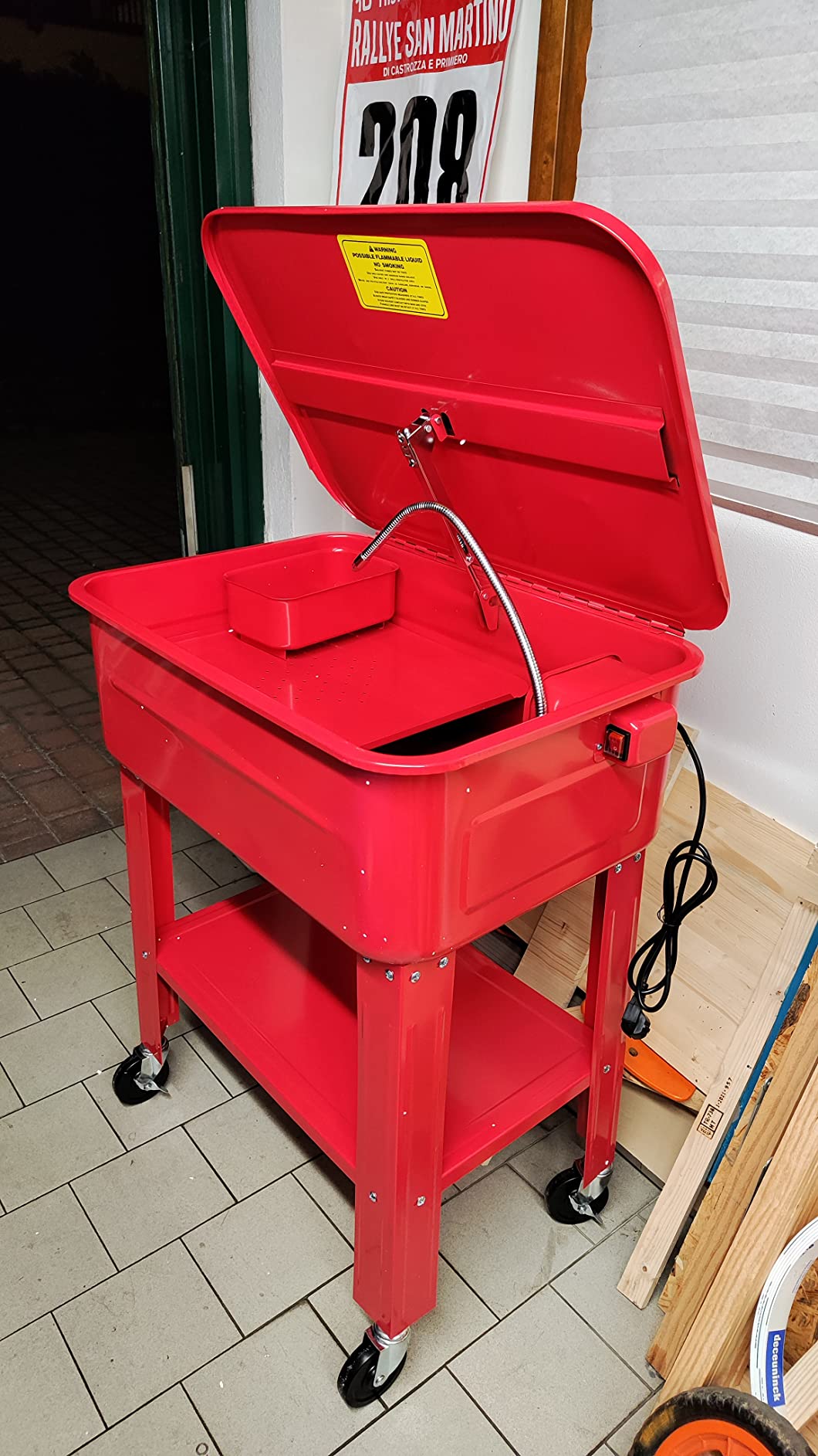 Wiltec Vasca Lavapezzi Officina 13 L Acciaio 15 l/min