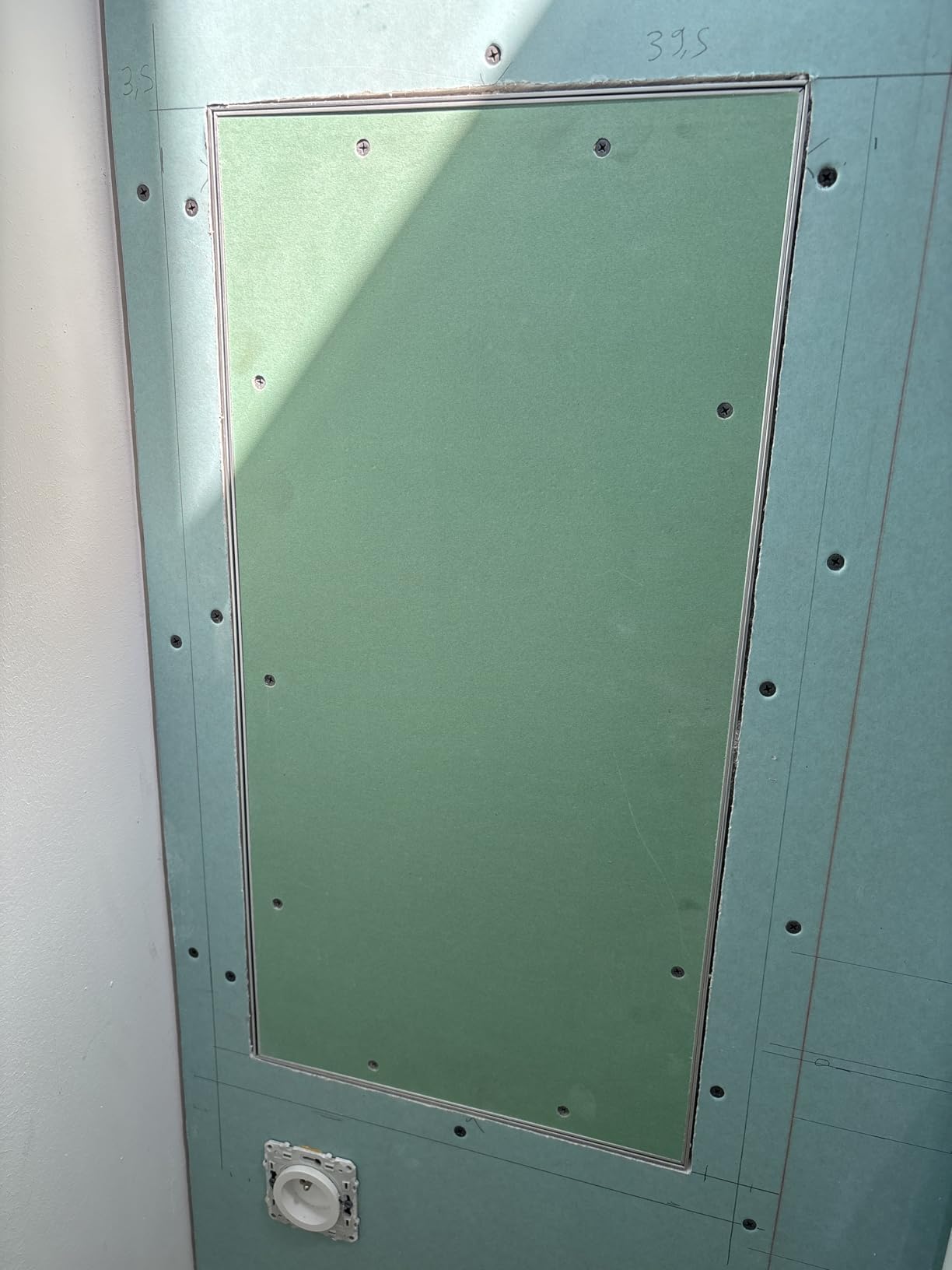 Wiltec Sportello Ispezione 60x60cm Alluminio Cartongesso 12,5mm