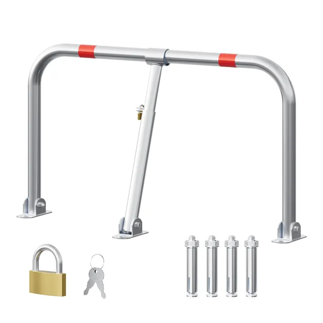 Wiltec Barriera Parcheggio Dissuasore 43x80 cm con Lucchetto