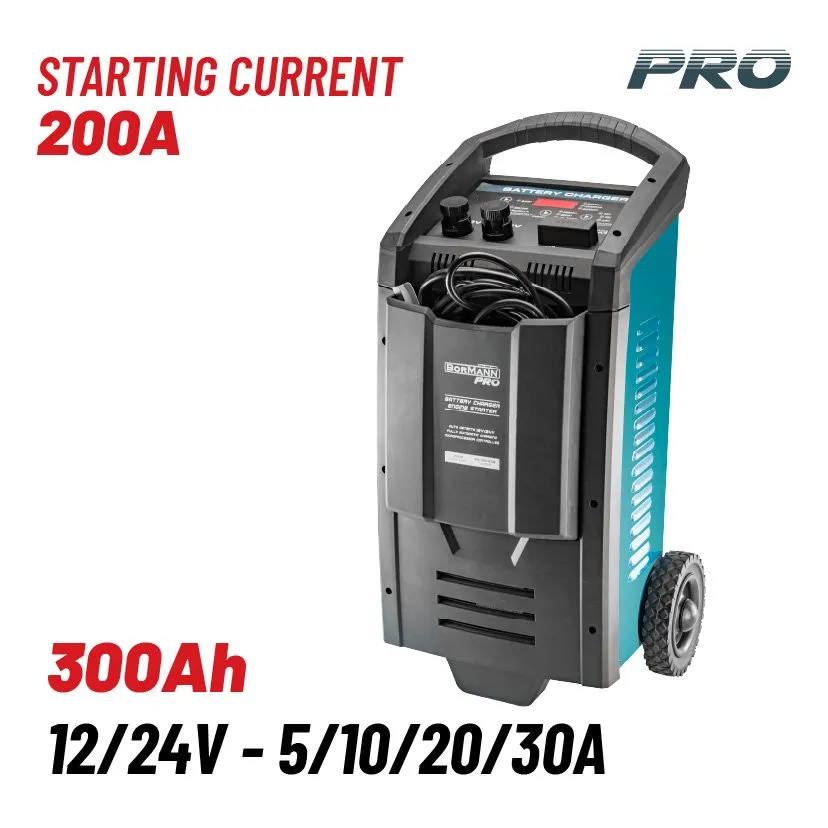 Bormann Pro Caricabatterie Booster Auto 12/24V 250A