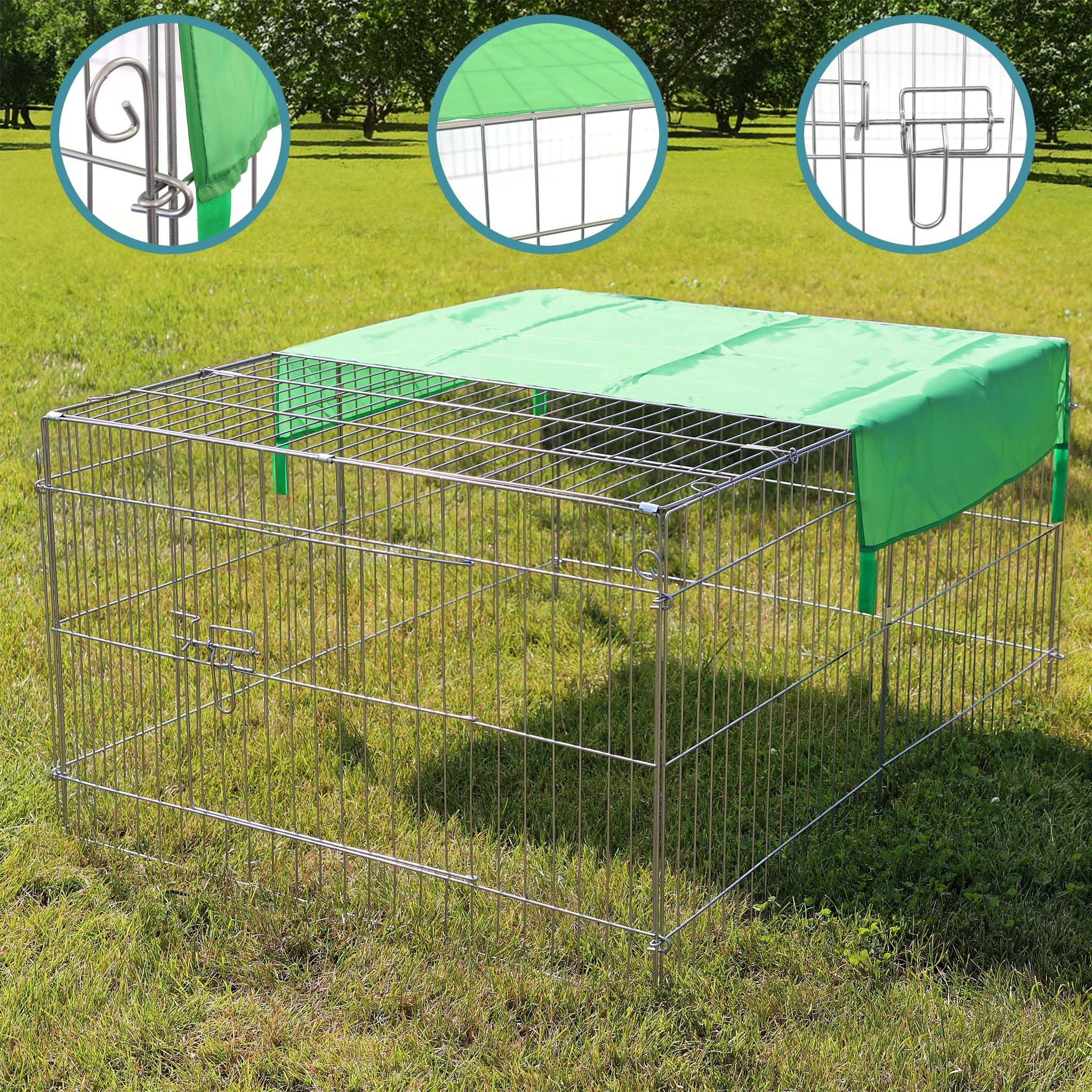Wiltec Recinto Piccoli Animali 122x95 cm con telo parasole