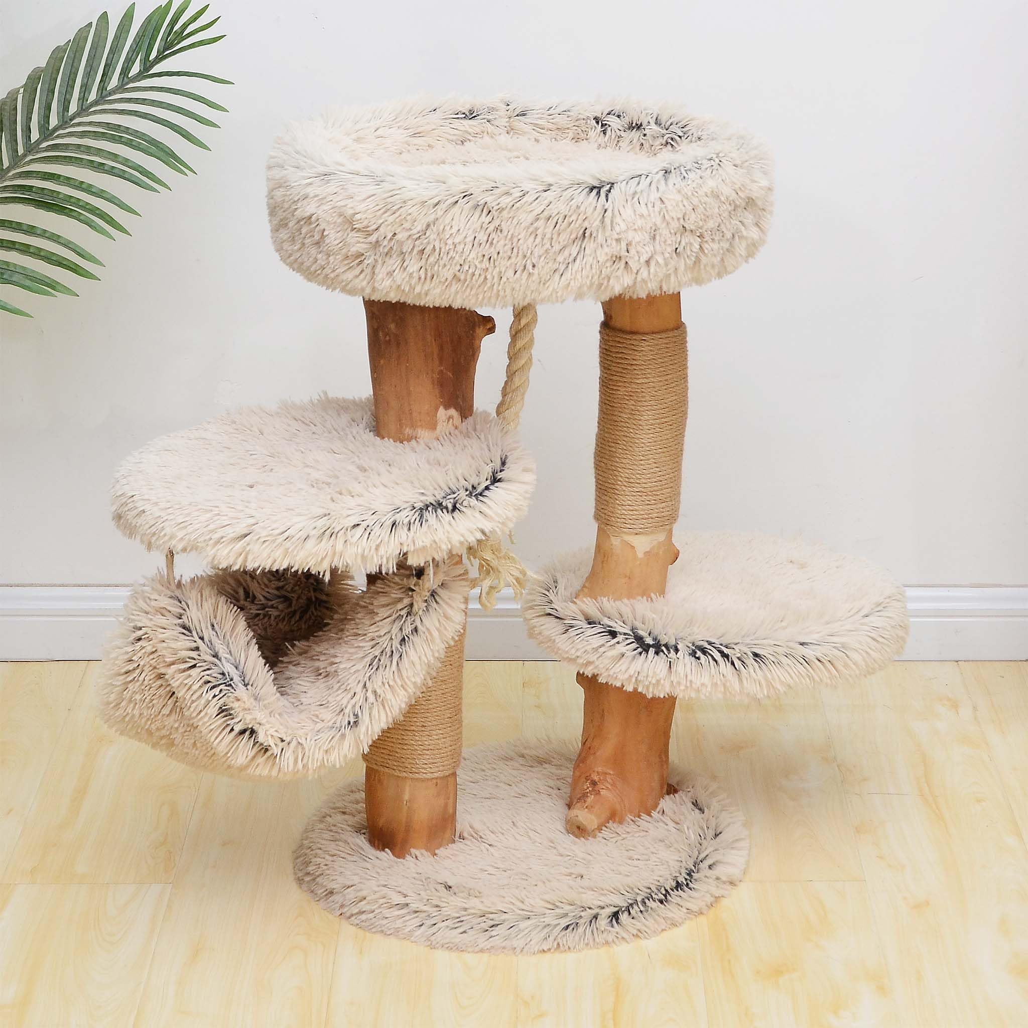 Fudajo Albero Tiragraffi Design 87,5 cm Legno Pero Peluche