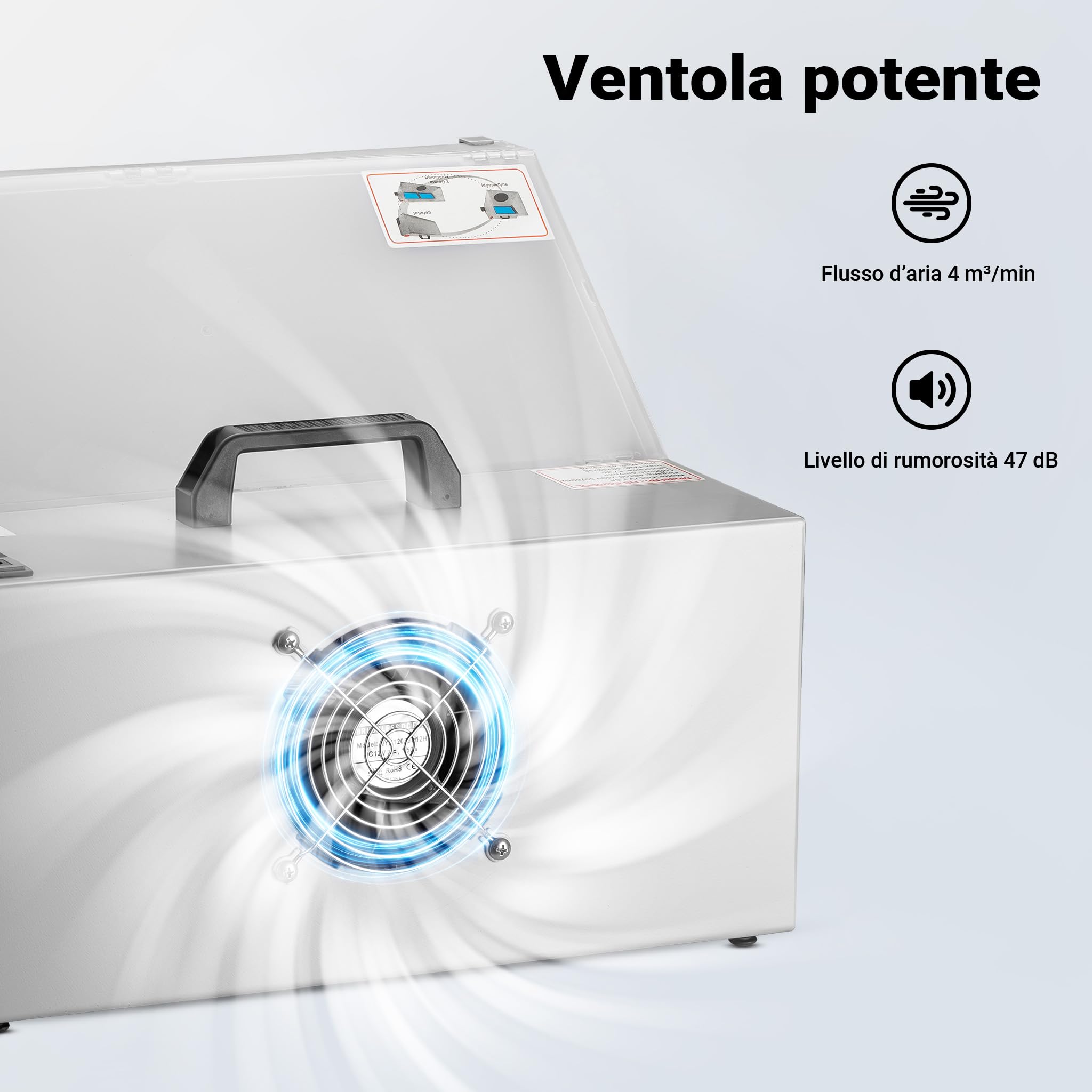 Wiltec 4m³/min cabina aspirazione verniciatura aerografo filtro