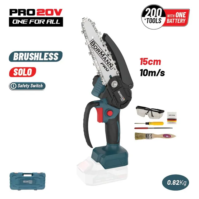 Bormann Pro BBP3916C mini motosega 20V barra 15cm brushless