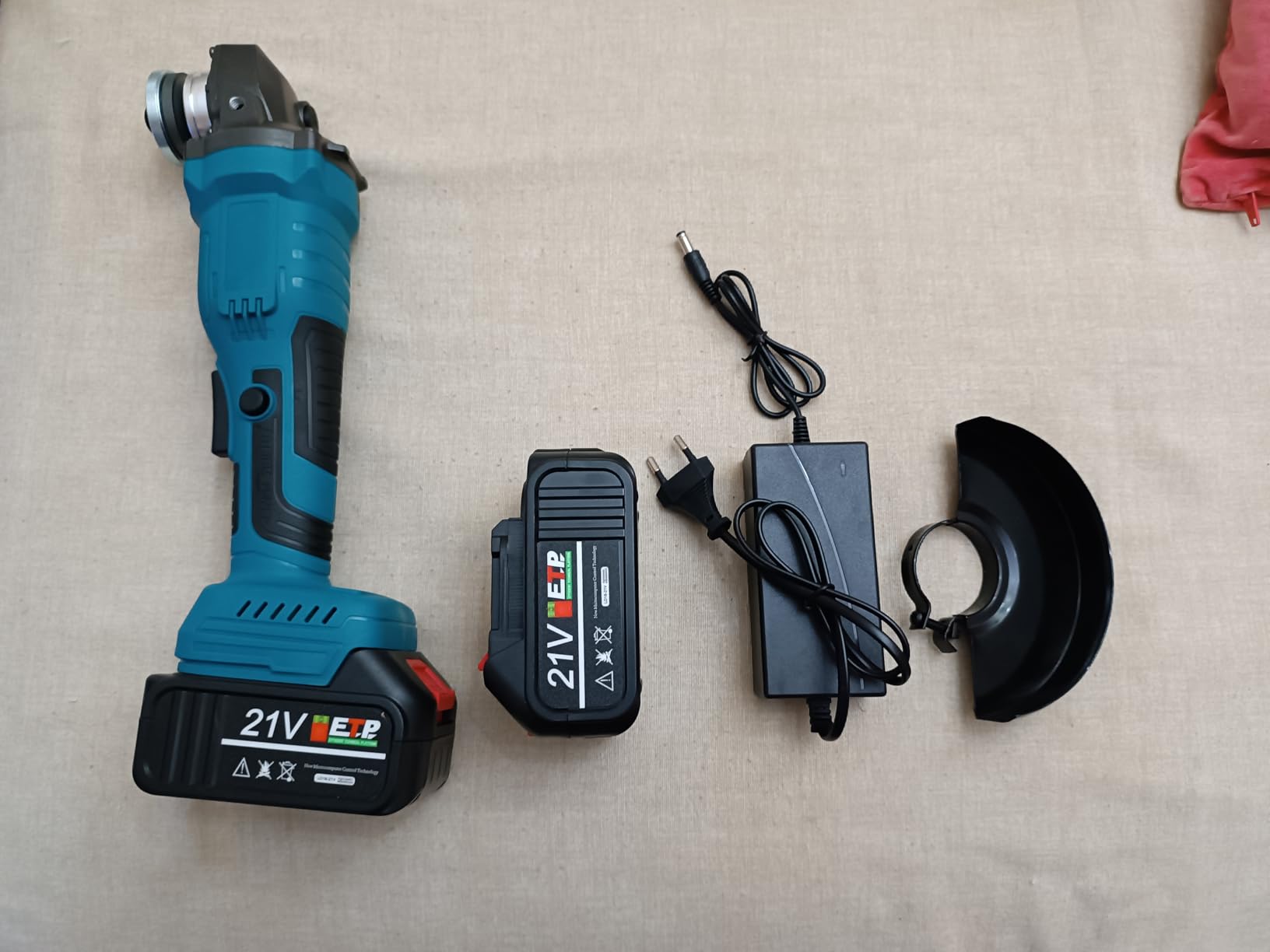 Weytoll 21V Smerigliatrice angolare batteria 125 mm 2 batterie