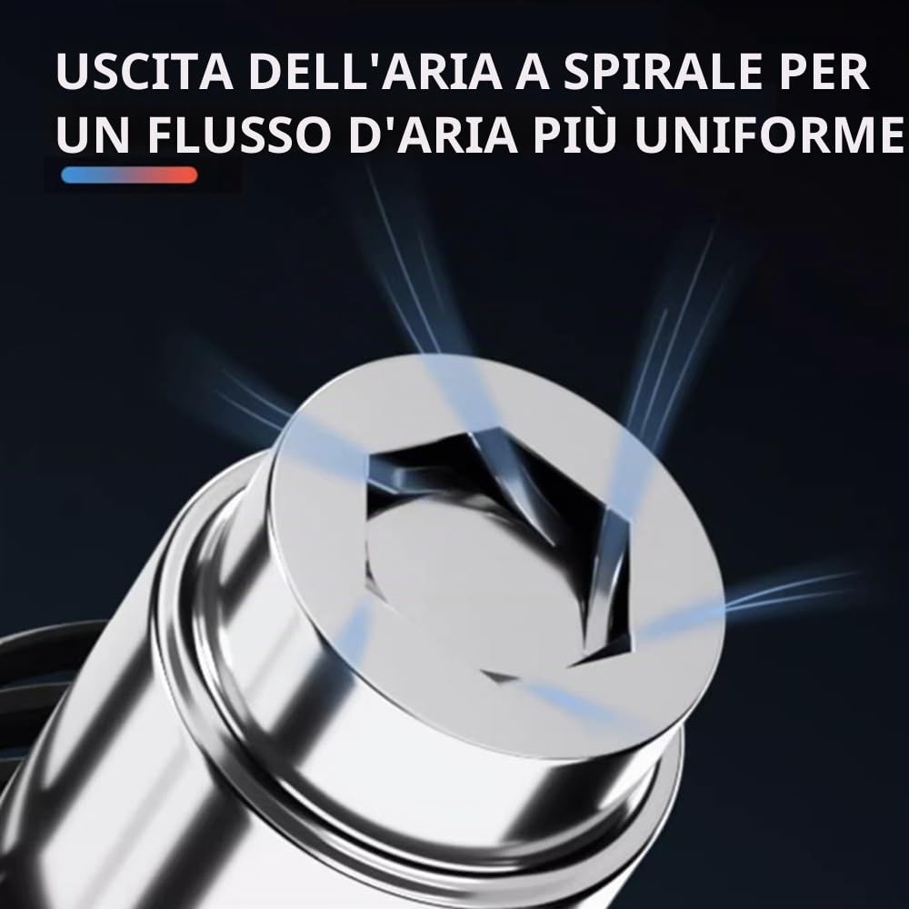 Weytoll Pistola Aria Calda 600W 550°C Display LCD 7 Ugelli