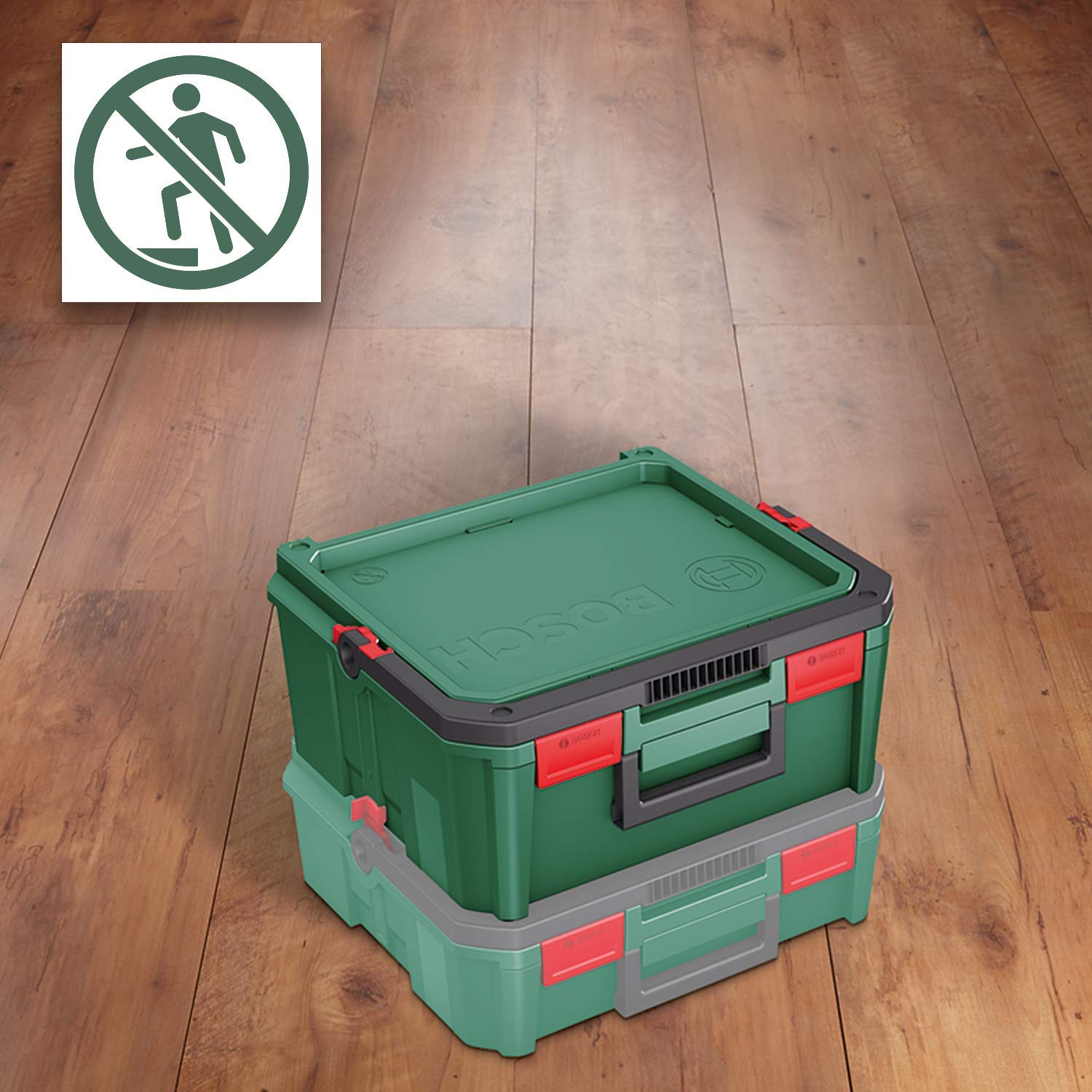 Bosch SystemBox M Cassetta Attrezzi Vuota Verde Impilabile