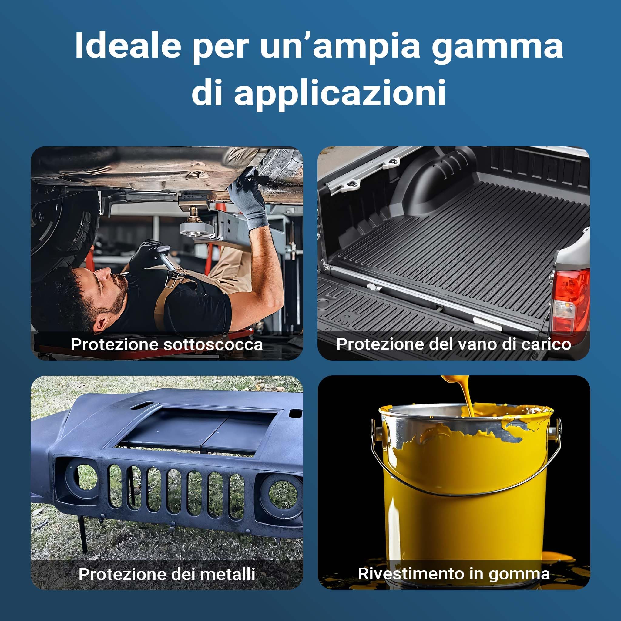 Wiltec Pistola a spruzzo 1100ml sottoscocca 4-6 bar
