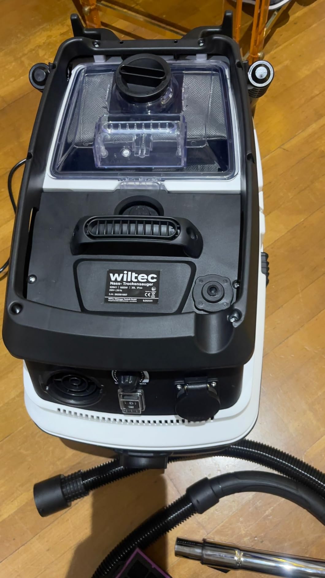Wiltec Bidone Aspiratutto 1600W 30L Secco Umido Soffiaggio