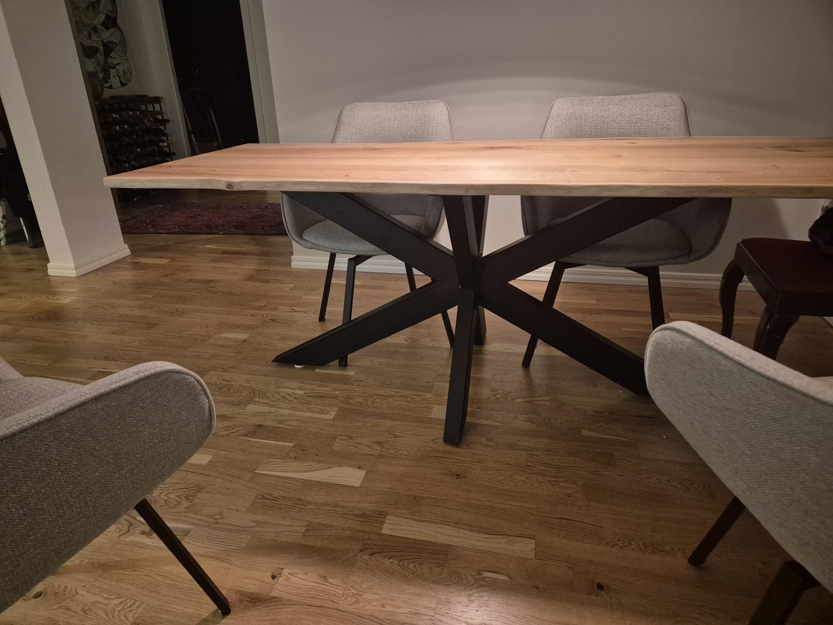 Wiltec XPOtool Telaio Tavolo Ragno Acciaio Nero 150cm