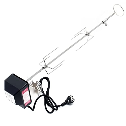Wiltec girarrosto barbecue 82 cm 230 V inox 10 kg