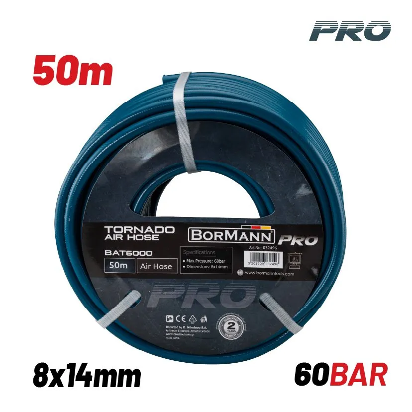 Bormann Tornado Tubo Aria Compressa 50m Avvolgibile