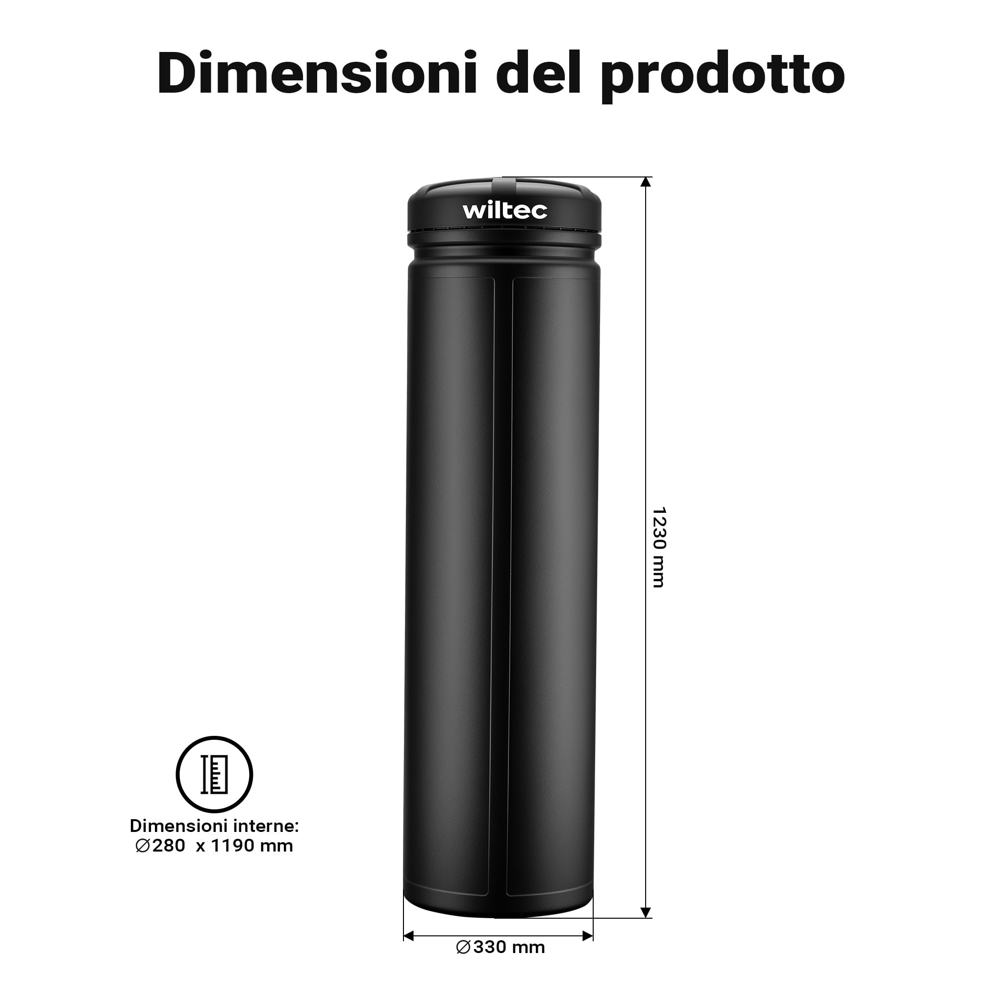 Wiltec Valigetta Porta Armi Rigida 120x32x32 cm con Ruote